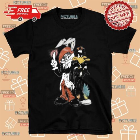 Bugs Bunny and Daffy Duck Looney Tunes Retro T Shirt