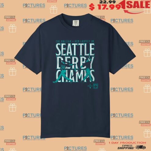 Cal Raleigh and Ken Griffey Jr Seattle Derby Champs T Shirt