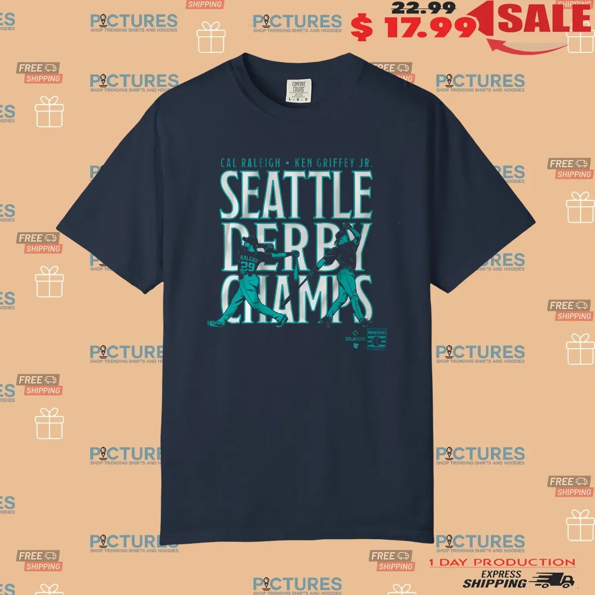 Cal Raleigh and Ken Griffey Jr Seattle Derby Champs T Shirt