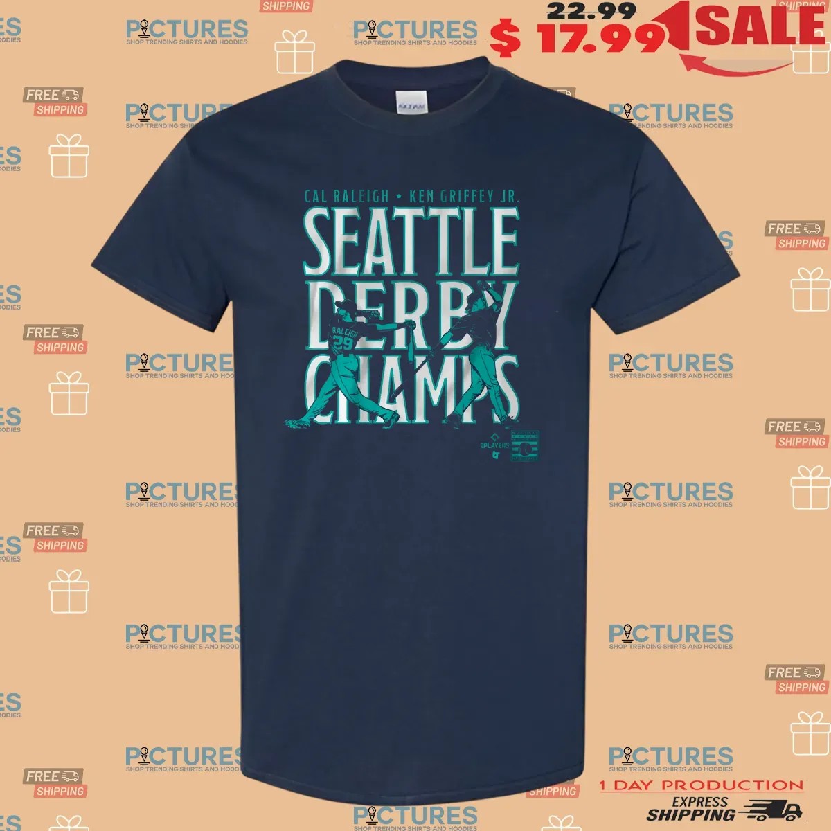 Cal Raleigh and Ken Griffey Jr Seattle Derby Champs T Shirt