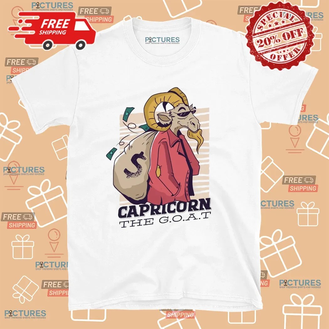 Capricorn The Goat Carrying A Huge Sack Of Money T Shirt