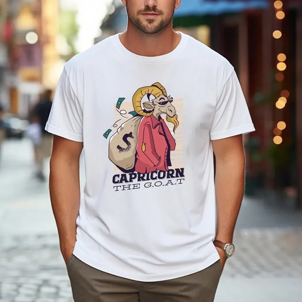 Capricorn The Goat Carrying A Huge Sack Of Money T Shirt