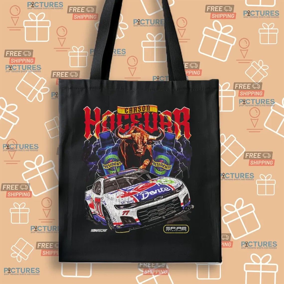 Carson Hocevar 2025 Chili's Ride The Dente 77 Nascar Chevrolet Racing T Shirt