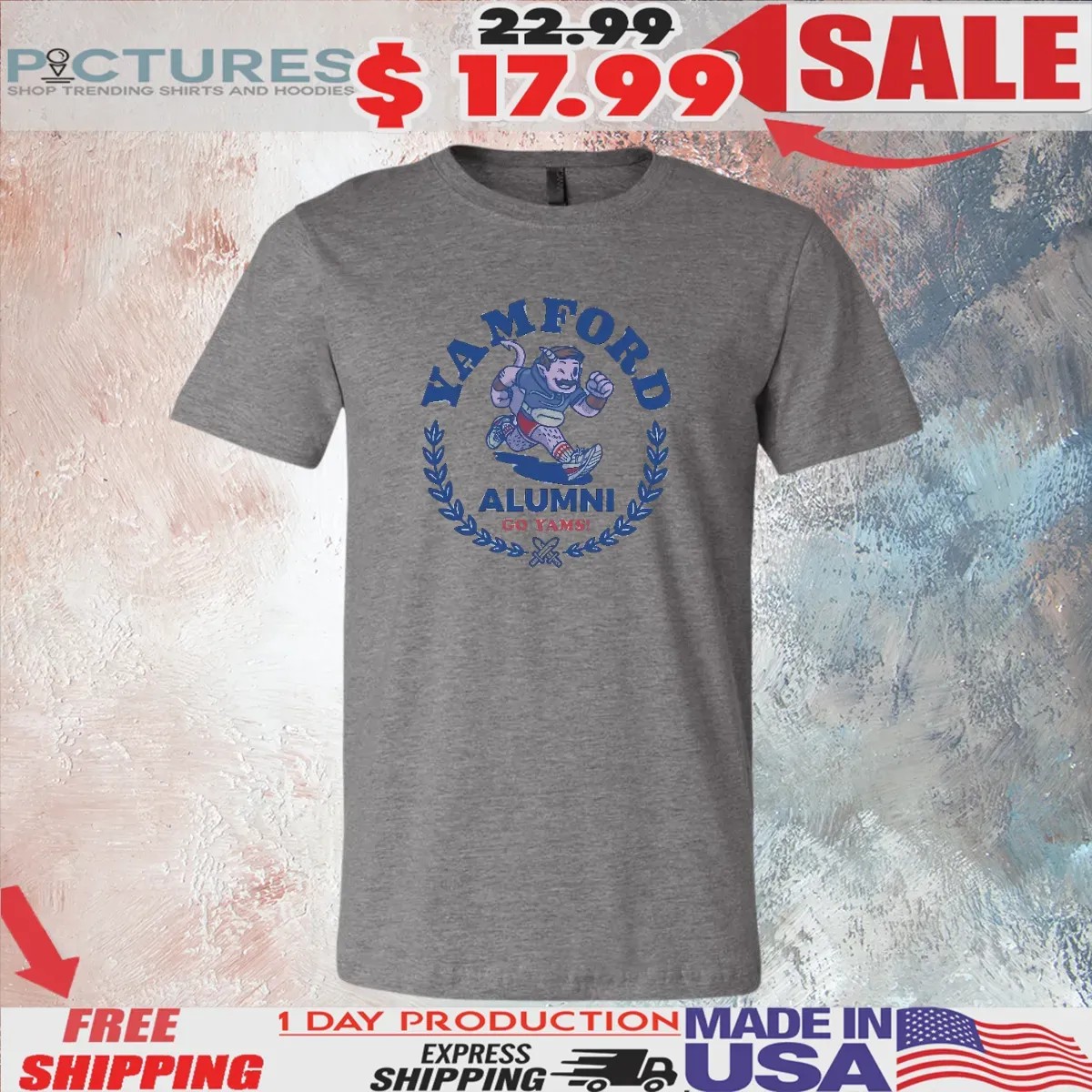 Chip's Yamford Alumni Go Yams Stinky Dragon T Shirt