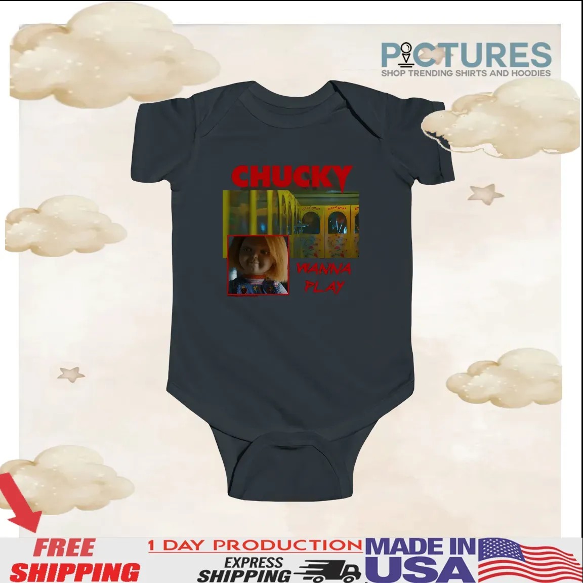 Chucky TV Series Good Guys Wanna Play Horror Movie T Shirt