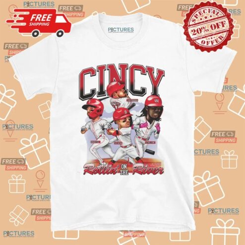Cincinnati Baseball Rollin' On The River Catrice Bootleg T Shirt