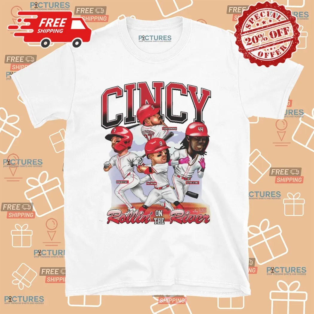 Cincinnati Baseball Rollin' On The River Catrice Bootleg T Shirt