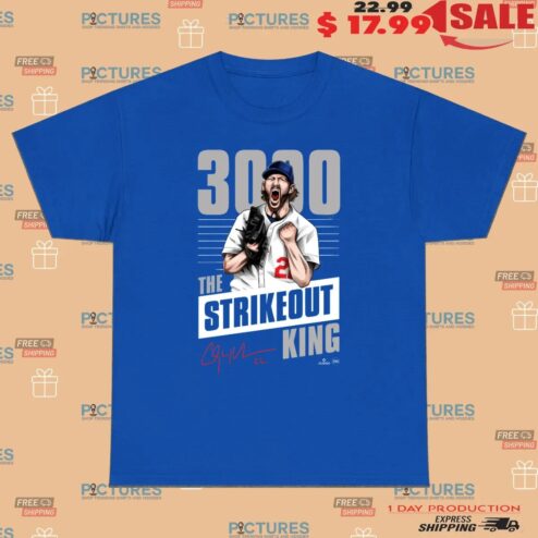 Clayton Kershaw Los Angeles Dodgers The Strikeout King T Shirt
