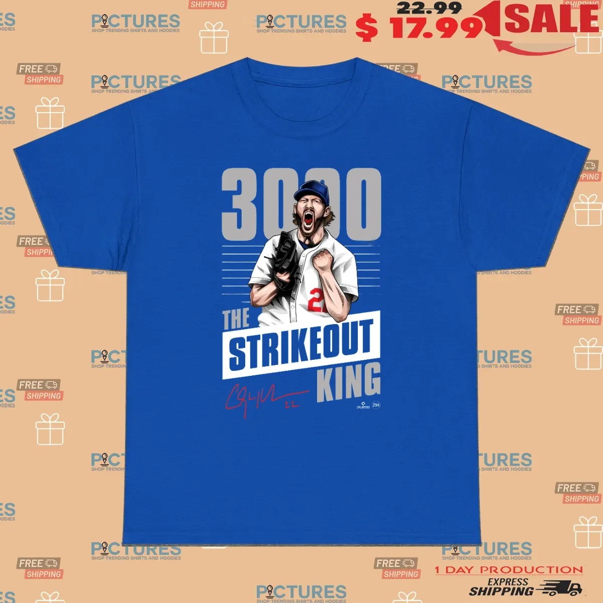Clayton Kershaw Los Angeles Dodgers The Strikeout King T Shirt