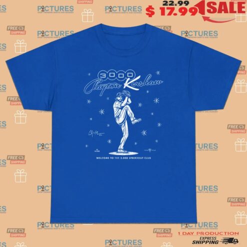 Clayton Kershaw Los Angeles Dodgers Welcome To The 3000 Strikeout Club T Shirt