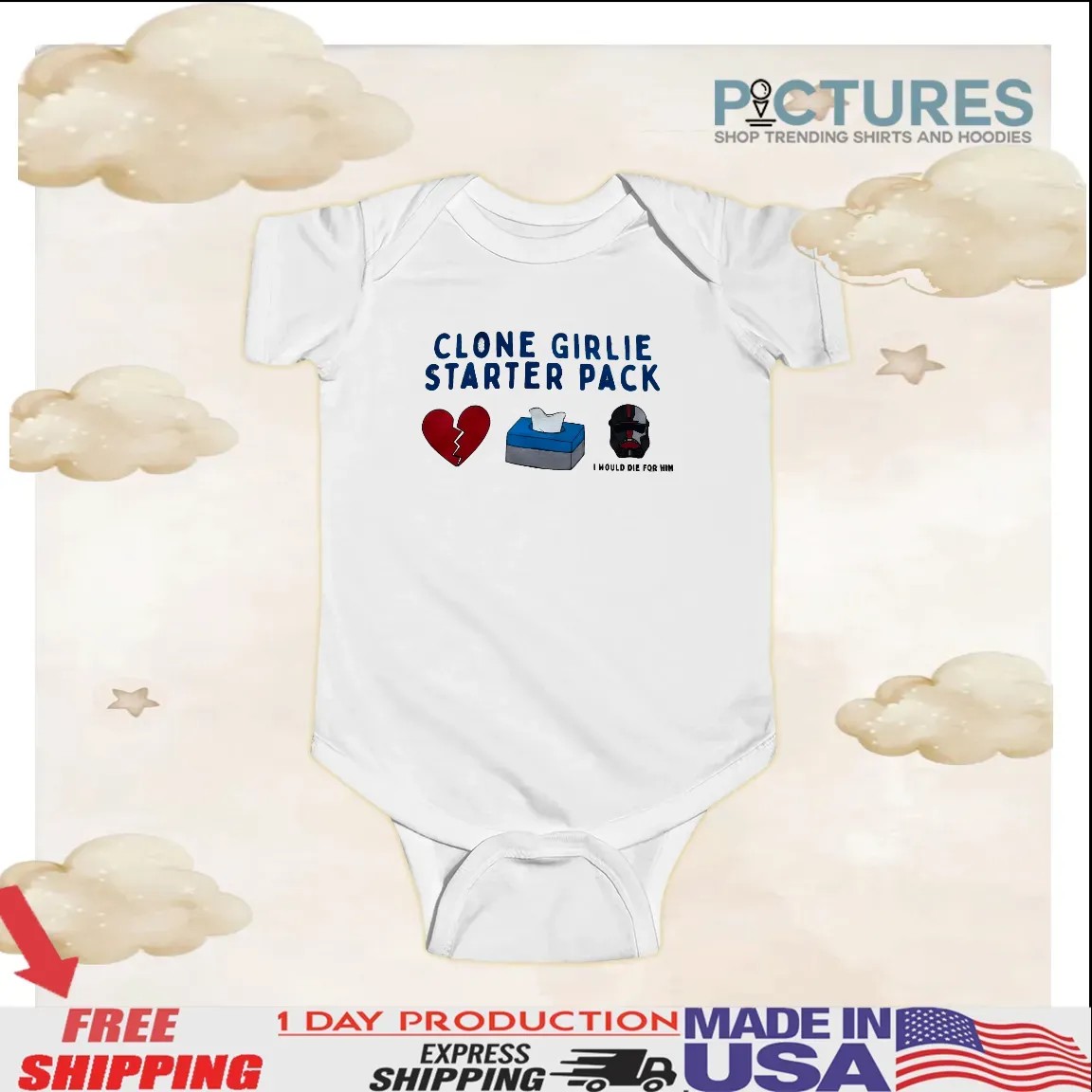Clone Girlie Starter Pack Heart Tissue Would Die For Him T Shirt