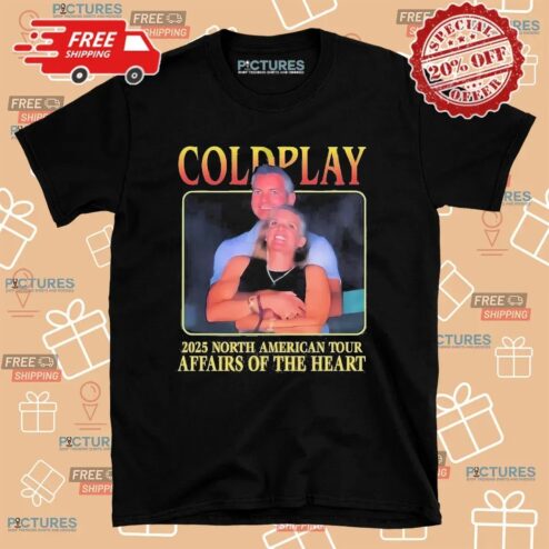 Coldplay 2025 North American Tour Affairs Of The Heart Awkward Moment T Shirt