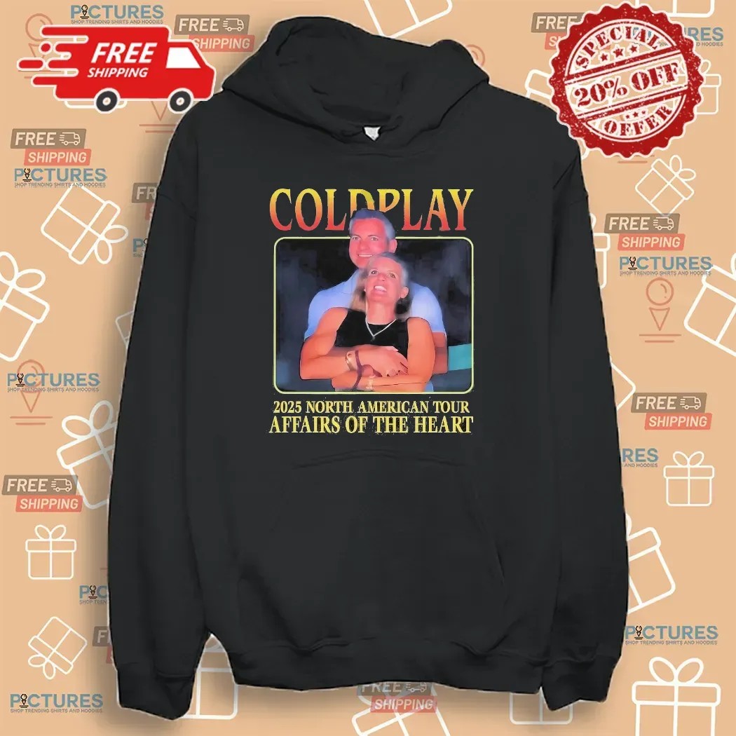 Coldplay 2025 North American Tour Affairs Of The Heart Awkward Moment T Shirt