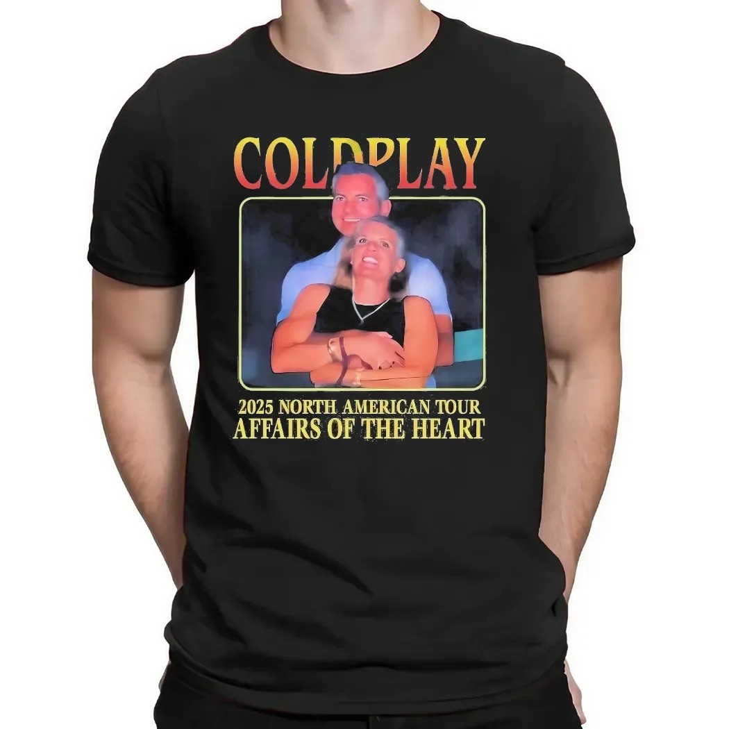 Coldplay 2025 North American Tour Affairs Of The Heart Awkward Moment T Shirt