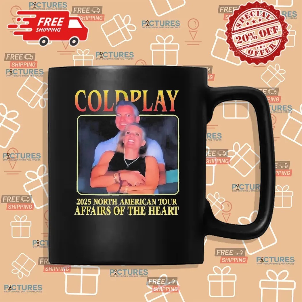Coldplay 2025 North American Tour Affairs Of The Heart Awkward Moment T Shirt