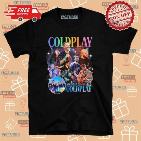 Coldplay Music of the Spheres Vintage Bootleg 2025 Cities Dates Concert T Shirt