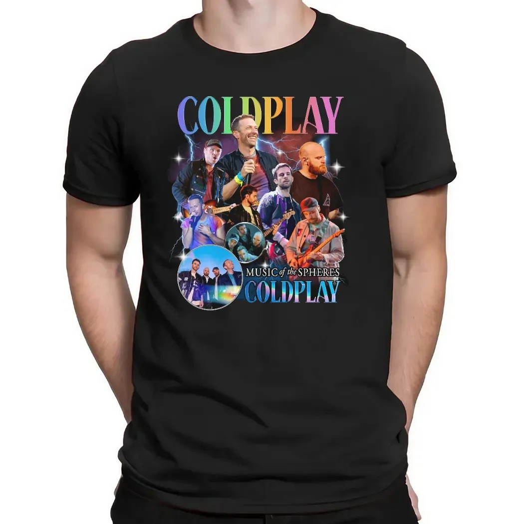 Coldplay Music of the Spheres Vintage Bootleg 2025 Cities Dates Concert T Shirt