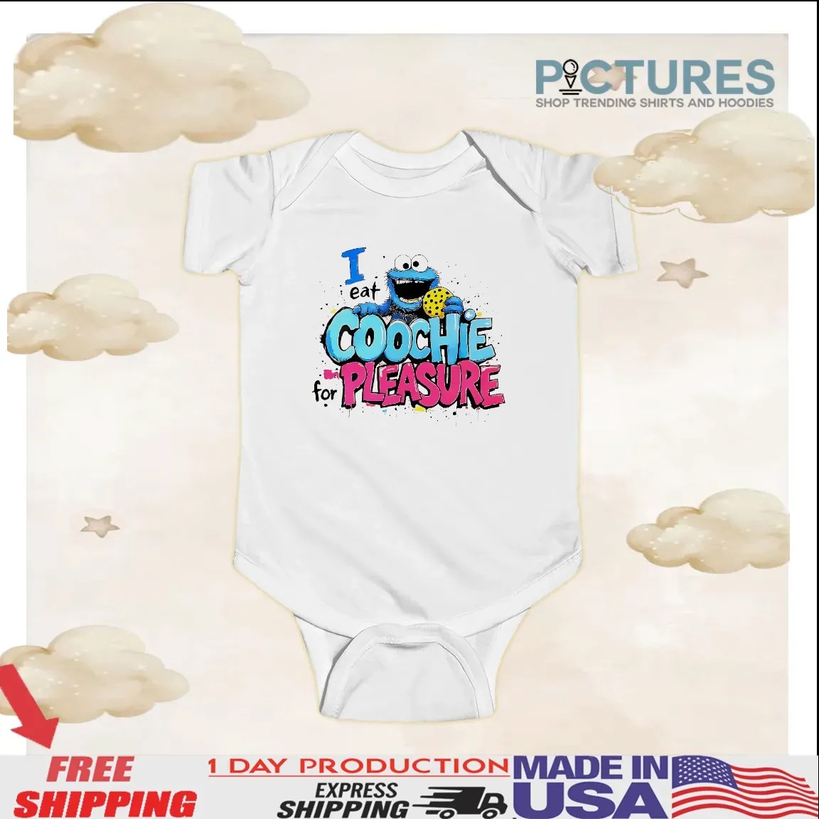 Cookie Monster I Eat Coochie For Pleasure Meme T Shirt