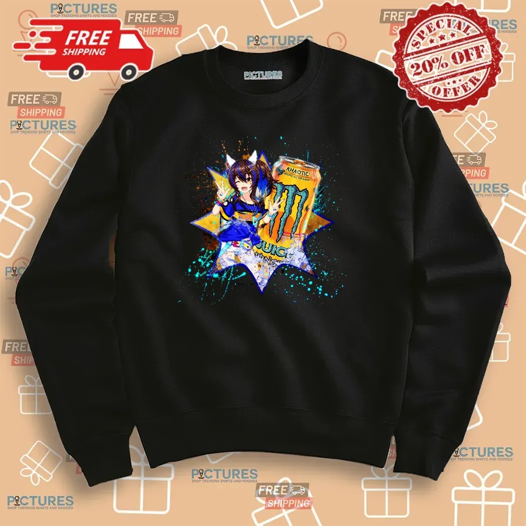 Daitaku Helios Uma Musume Pretty Derby Monster Khaotic Tropical Orange Energy Drink Anime T Shirt Daitaku Helios Uma Musume Pretty Derby Monster Khaotic Tropical Orange Energy Drink Anime T Shirt