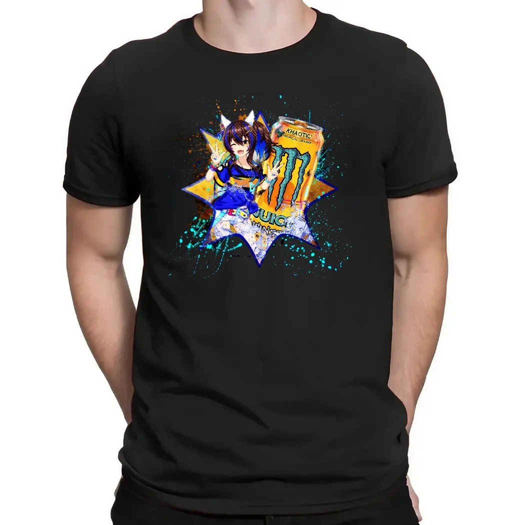 Daitaku Helios Uma Musume Pretty Derby Monster Khaotic Tropical Orange Energy Drink Anime T Shirt Daitaku Helios Uma Musume Pretty Derby Monster Khaotic Tropical Orange Energy Drink Anime T Shirt