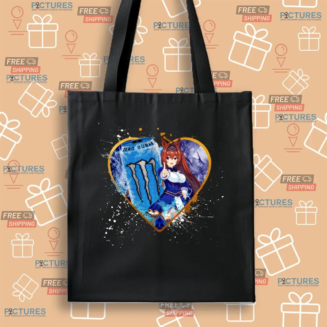 Daiwa Scarlet Umamusume Pretty Derby Monster Energy Ultra Blue Zero Sugar Anime T Shirt