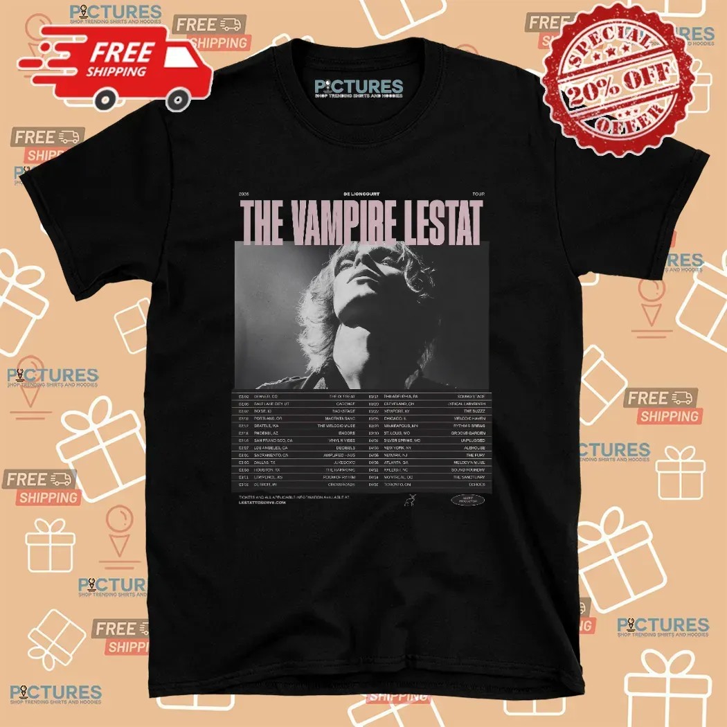 De Lioncourt The Vampire Lestat 2025 Tour T Shirt