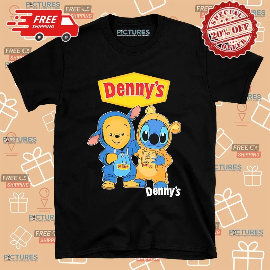 Denny’s Pooh And Stitch Friends Cosplay T Shirt Denny’s Pooh And Stitch Friends Cosplay T Shirt