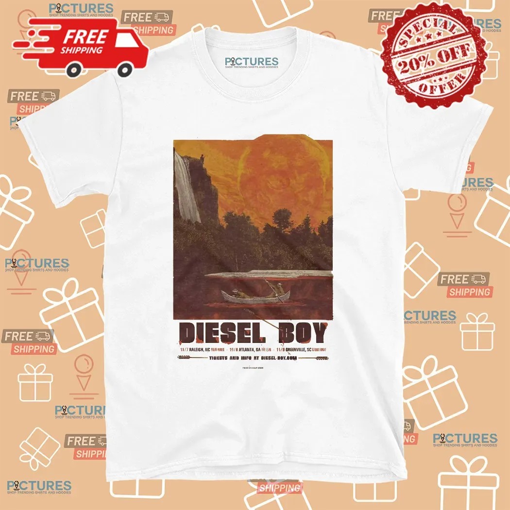 Diesel Boy US Tour November 2025 Gig Poster In Raleigh North Carolina Atlanta Georgia And Greenville South Carolina From November 7 To 9 Vintage T Shirt