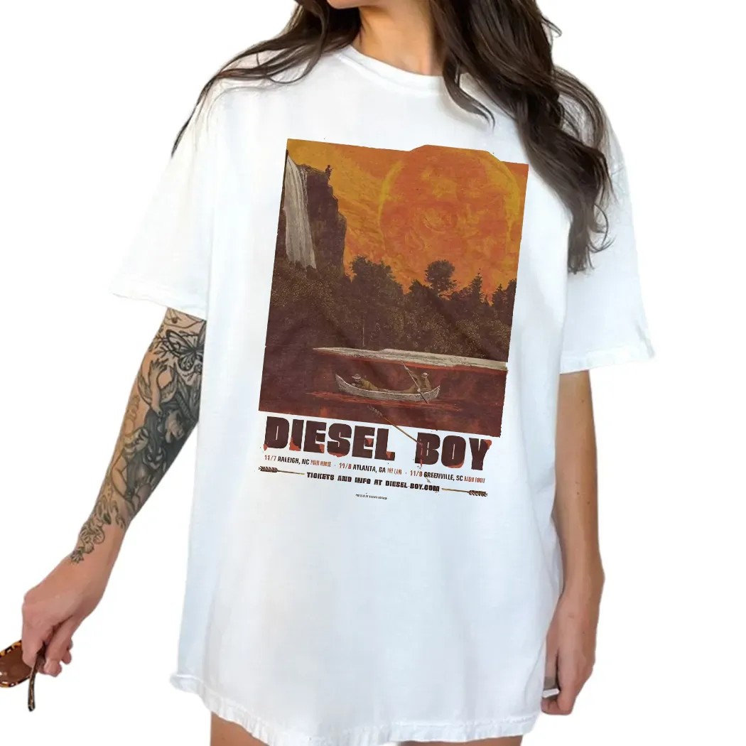 Diesel Boy US Tour November 2025 Gig Poster In Raleigh North Carolina Atlanta Georgia And Greenville South Carolina From November 7 To 9 Vintage T Shirt