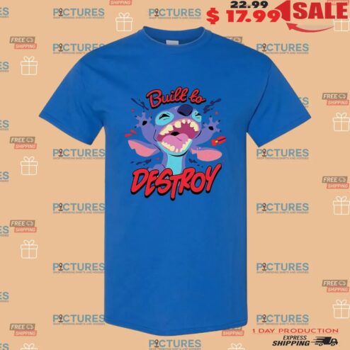 Disney Lilo Stitch Built To Destroy T Shirt