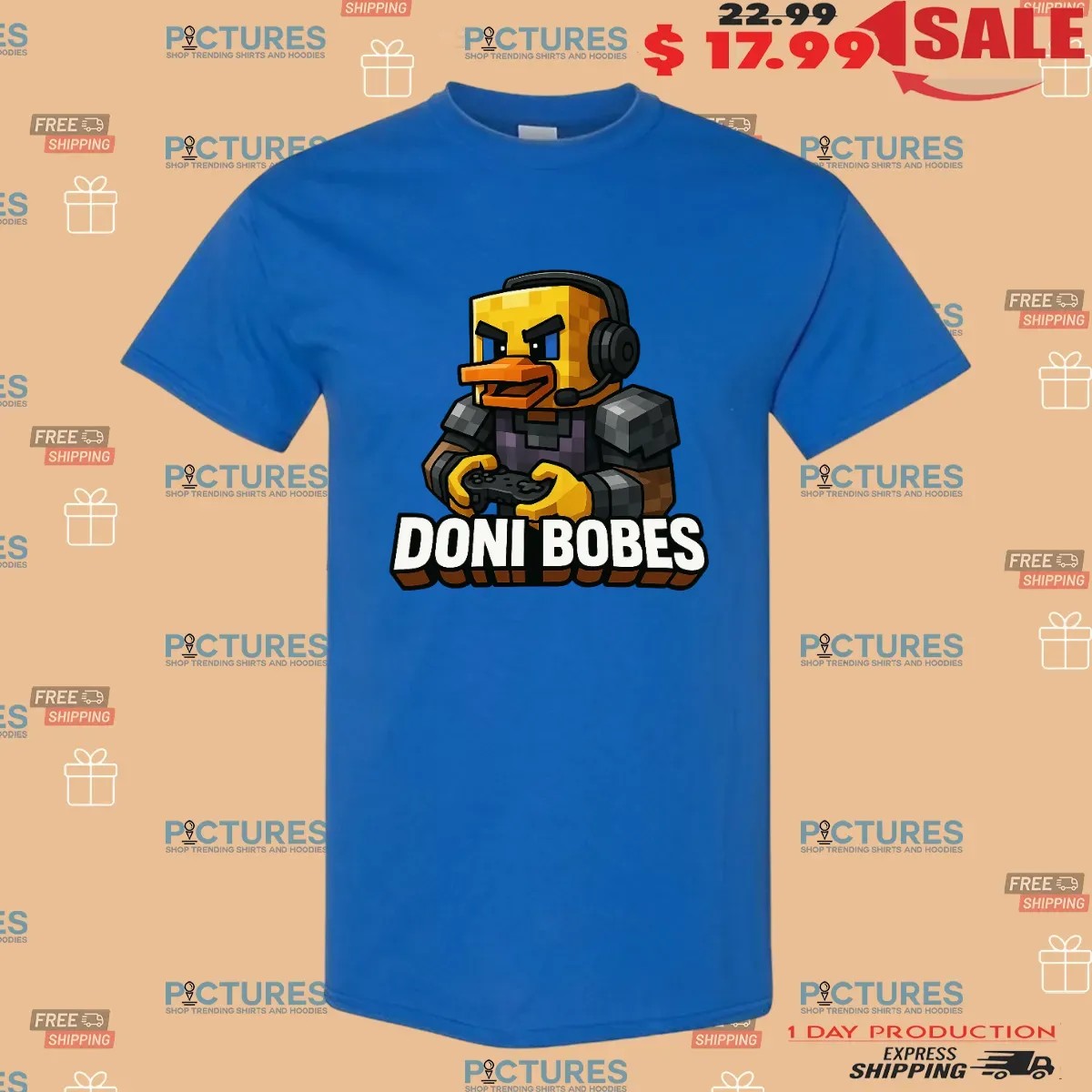 Doni Bobes Gamer Pixel Art Duck Minecraft T Shirt