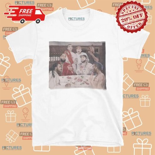Drake Wears Vlone Last Supper Memorial T Shirt