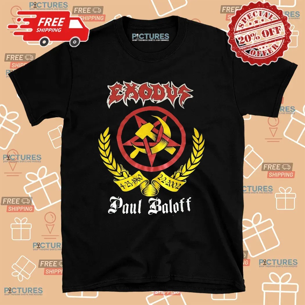 Exodus Paul Baloff 1960 2002 T Shirt