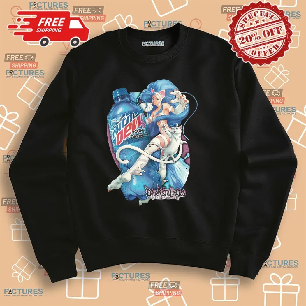 Felicia Capcom's Darkstalkers Resurrection Mountain Dew Voltage Mashup T Shirt Felicia Capcom's Darkstalkers Resurrection Mountain Dew Voltage Mashup T Shirt