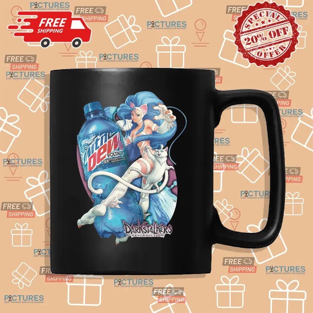 Felicia Capcom's Darkstalkers Resurrection Mountain Dew Voltage Mashup T Shirt Felicia Capcom's Darkstalkers Resurrection Mountain Dew Voltage Mashup T Shirt