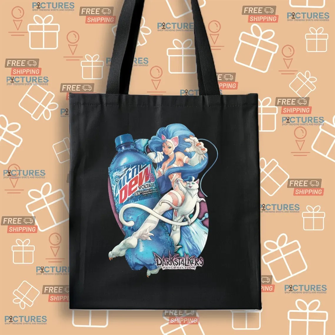 Felicia Capcom's Darkstalkers Resurrection Mountain Dew Voltage Mashup T Shirt Felicia Capcom's Darkstalkers Resurrection Mountain Dew Voltage Mashup T Shirt