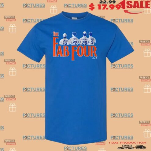 Francisco Lindor, Juan Soto, Pete Alonso, Brandon Nimmo Fab Four Parody T Shirt