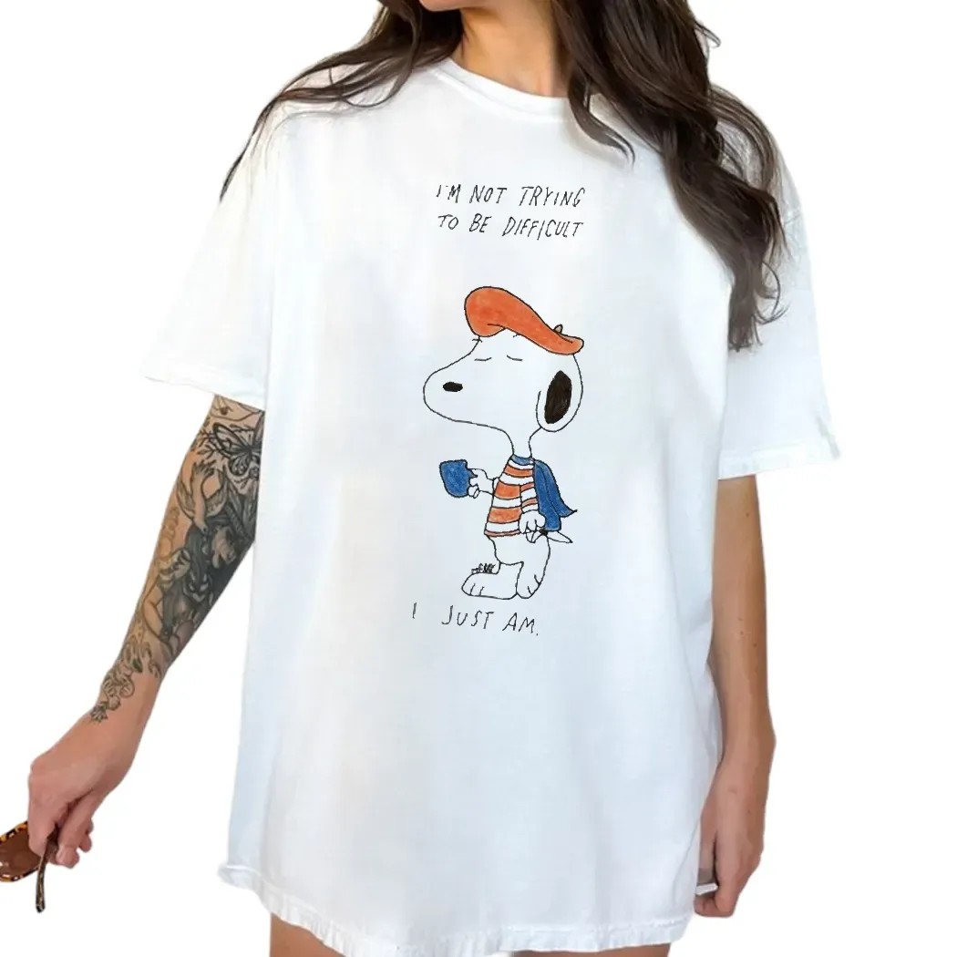 French Snoopy I’m Not Trying To Be Difficult I Just Am T Shirt