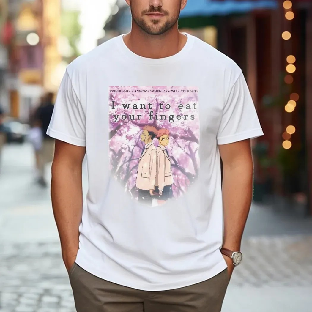 Friendship Blossoms When Opposite Attracts I Want To Eat Your Fingers Jujutsu Kaisen Anime T Shirt