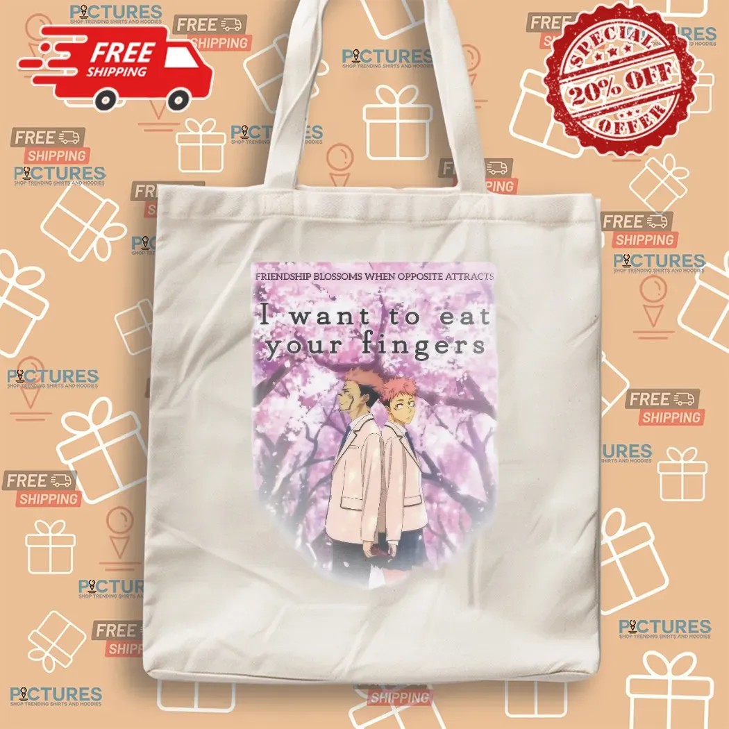 Friendship Blossoms When Opposite Attracts I Want To Eat Your Fingers Jujutsu Kaisen Anime T Shirt
