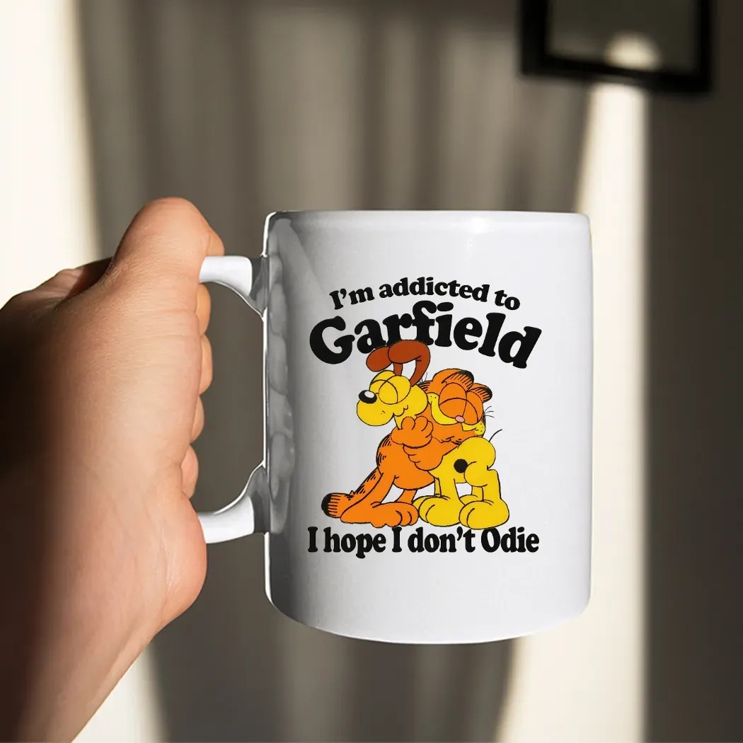 Garfield and Odie I'm Addicted To Garfield Cat Hope I Don't Odie T Shirt