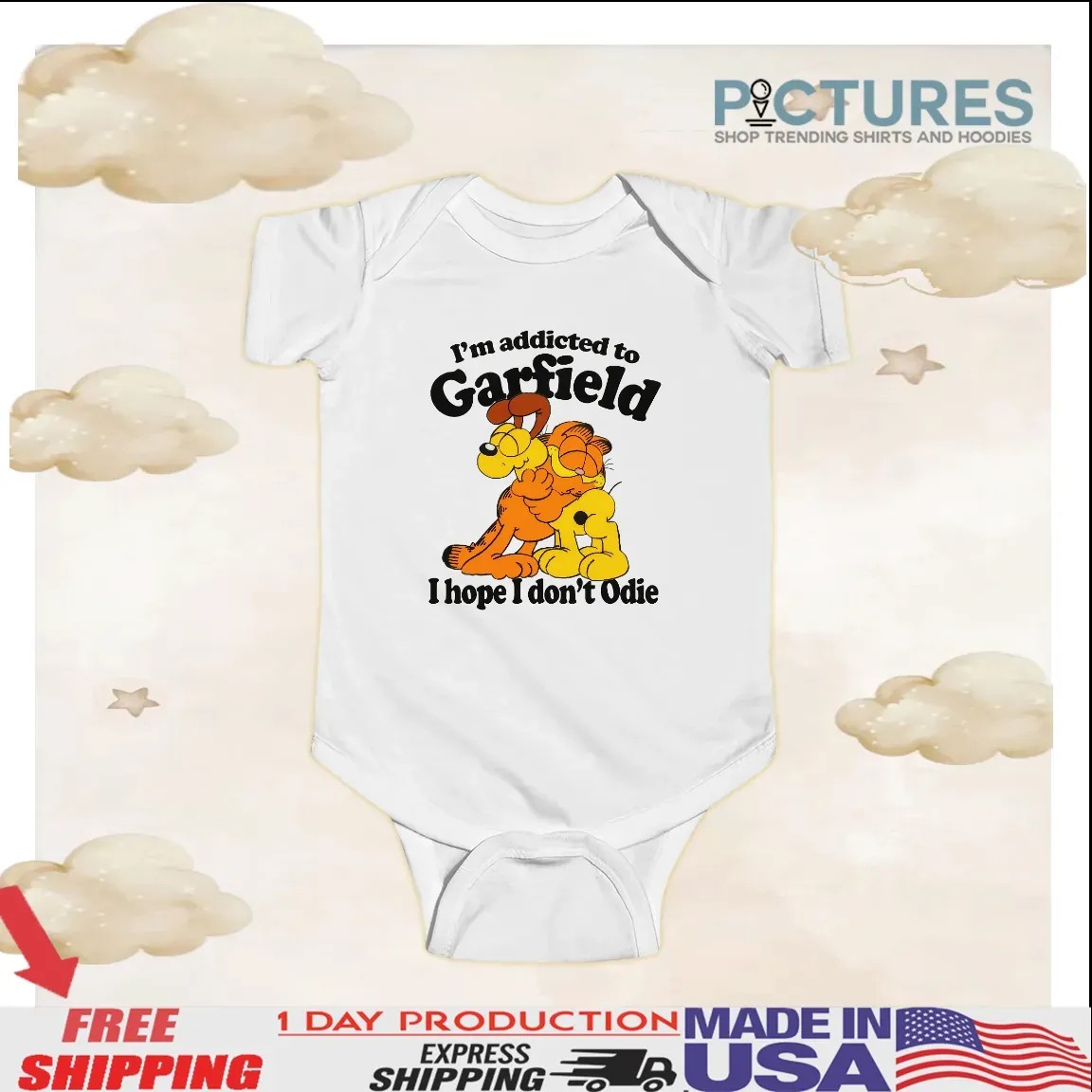 Garfield and Odie I'm Addicted To Garfield Cat Hope I Don't Odie T Shirt