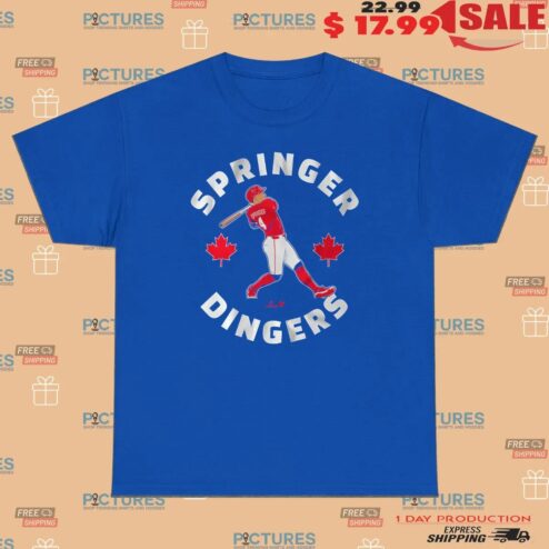 George Springer Toronto Blue Jays Canada Day Dingers T Shirt