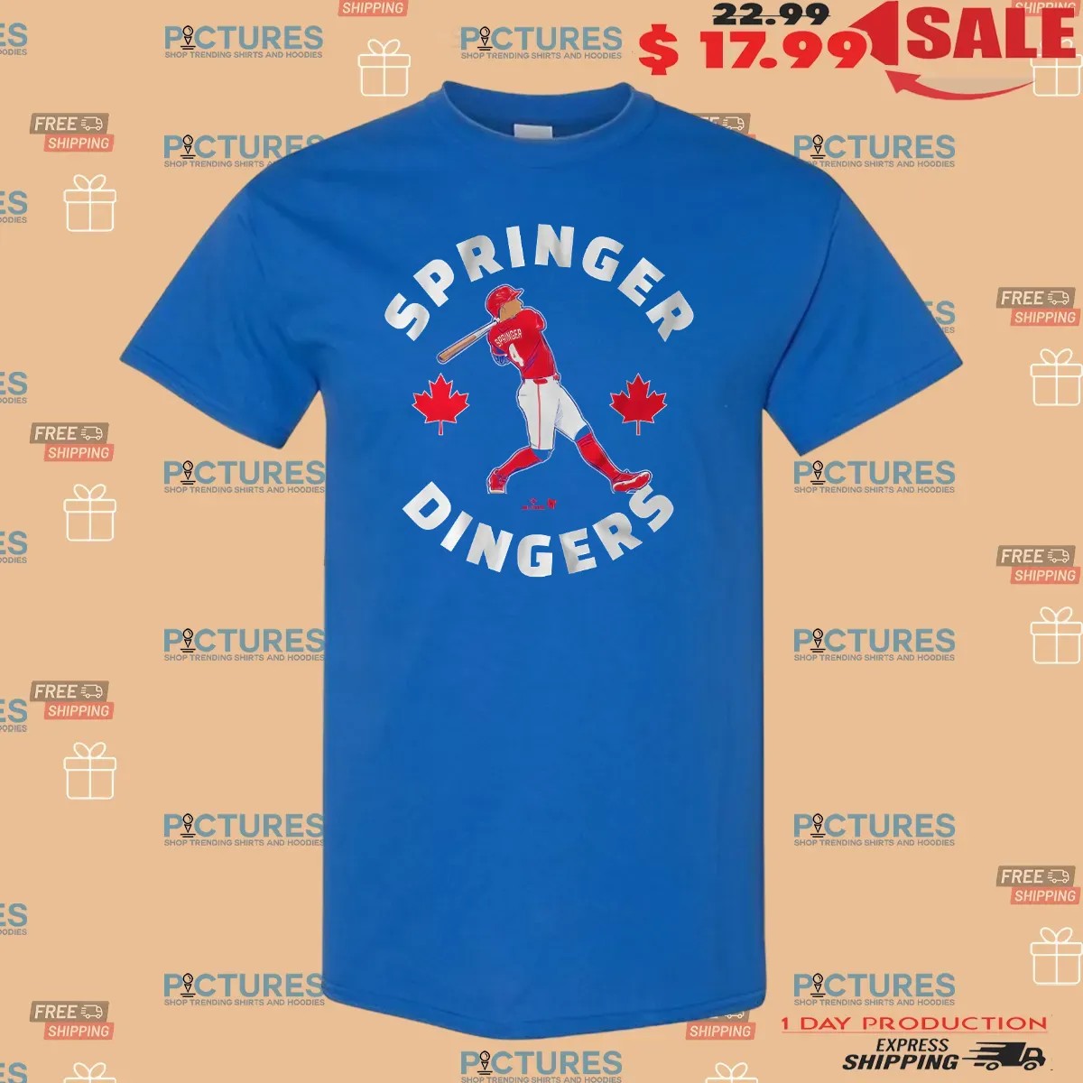 George Springer Toronto Blue Jays Canada Day Dingers T Shirt