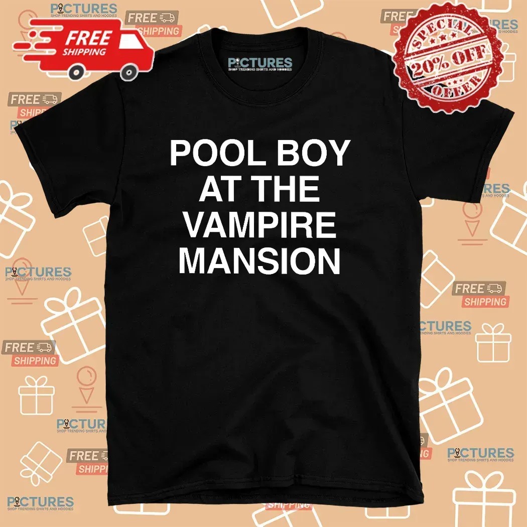 Gerard Way Wearing Pool Boy At The Vampire Mansion T Shirt