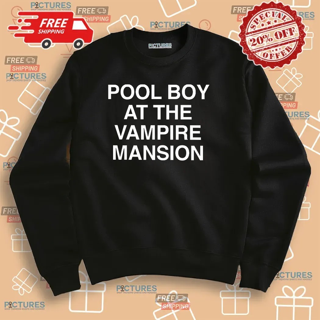 Gerard Way Wearing Pool Boy At The Vampire Mansion T Shirt