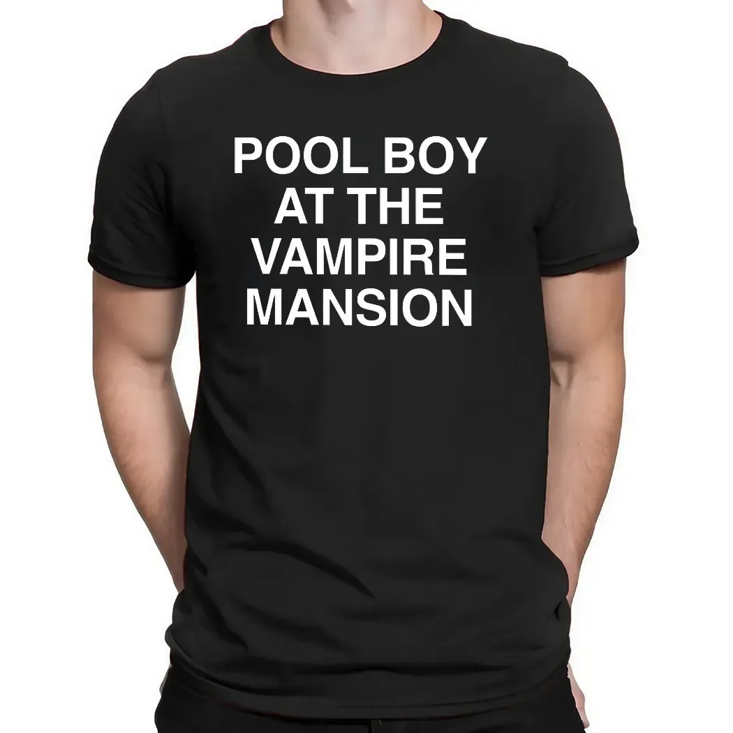 Gerard Way Wearing Pool Boy At The Vampire Mansion T Shirt