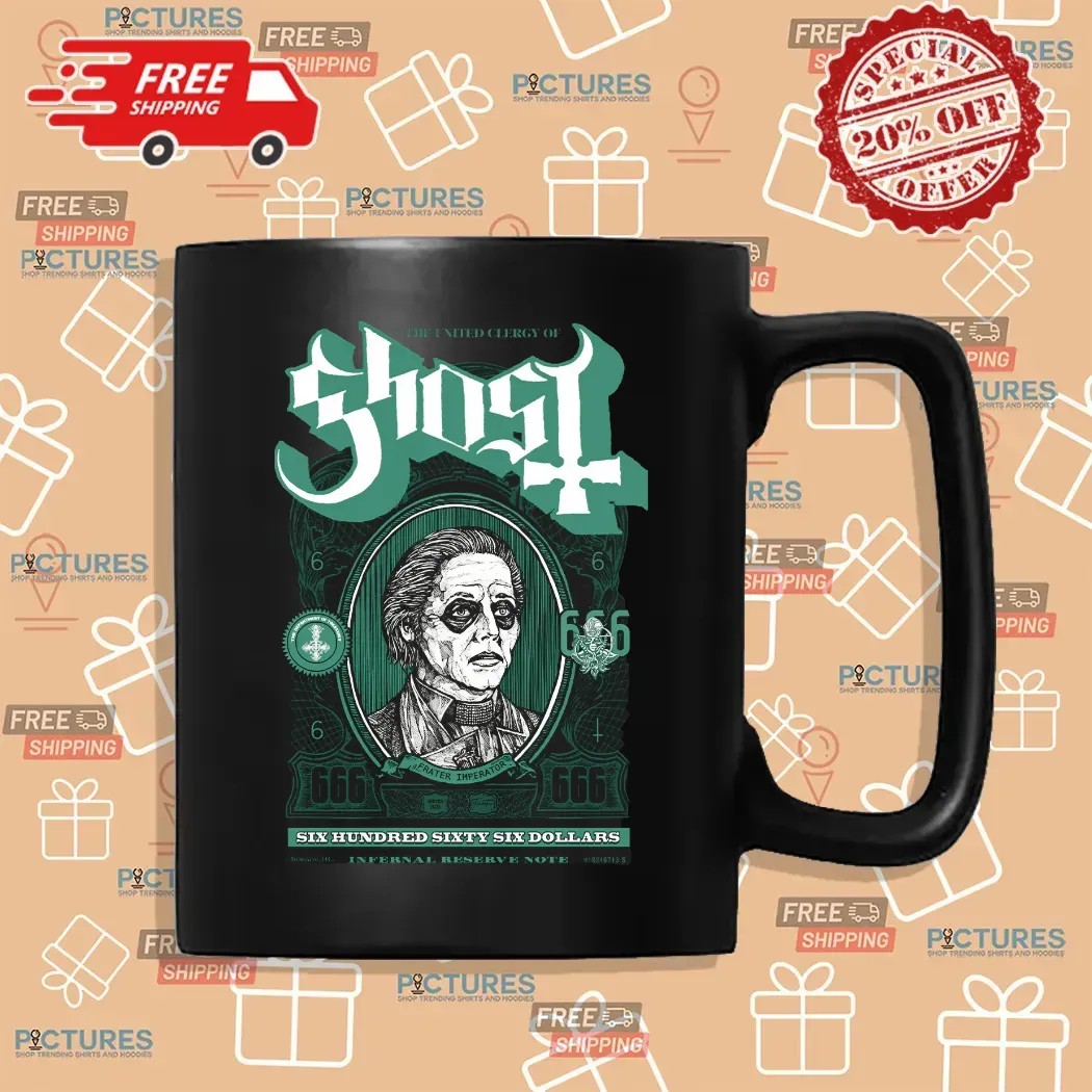 Ghost Band The United Clergy Of Ghost 666 Dollars Infernal Reverse Note Mummy Dust T Shirt