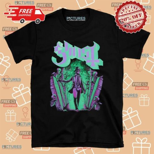 Ghost Papa V Perpetua Portal Glow In The Dark Skeletons T Shirt