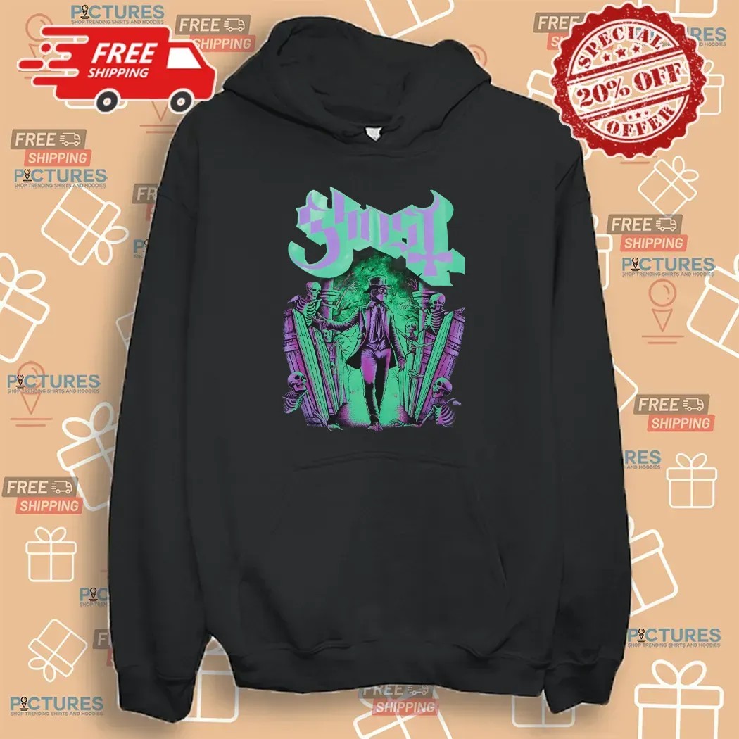 Ghost Papa V Perpetua Portal Glow In The Dark Skeletons T Shirt